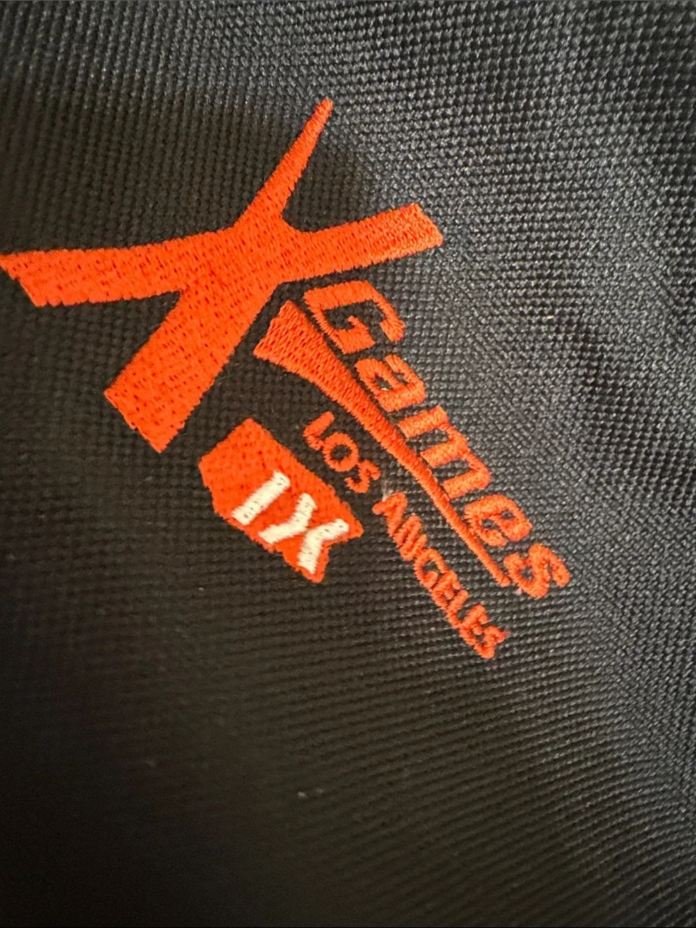 Small light weight Adidas duffel bag. Monogrammed to X games Los Angeles